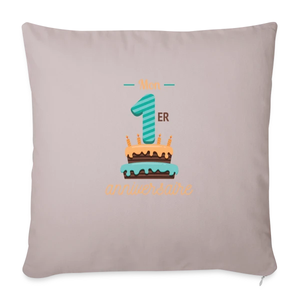 Mon Premier Anniversaire Garçon sur Housse de coussin décorative 45 x 45 cm