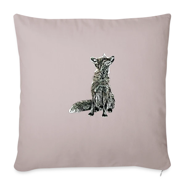 Renard Réaliste Élégant sur Housse de coussin décorative 45 x 45 cm