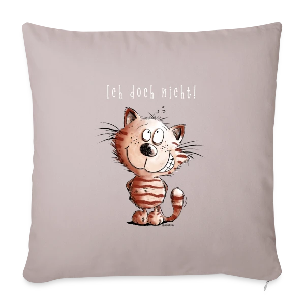 Pas moi, la chatte coquine - T-shirt humour félin sur Housse de coussin décorative 45 x 45 cm