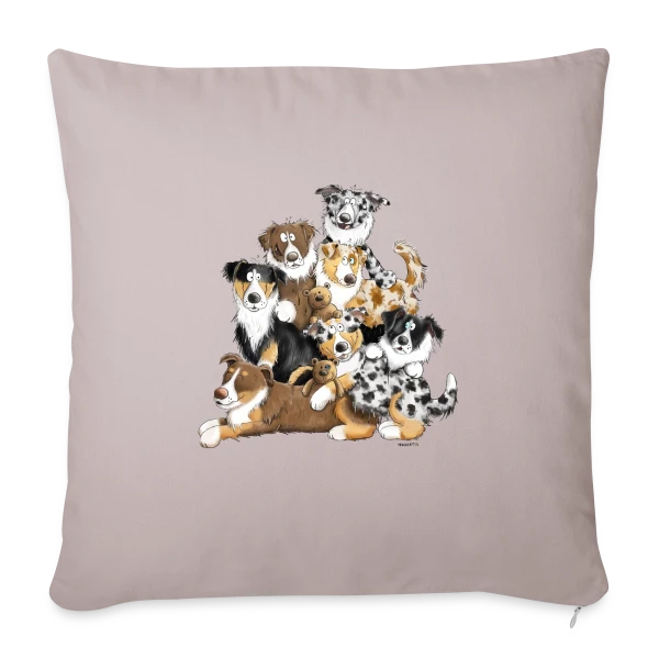 Berger Australien Rigolo : Le Chaos Adorable sur Housse de coussin décorative 45 x 45 cm