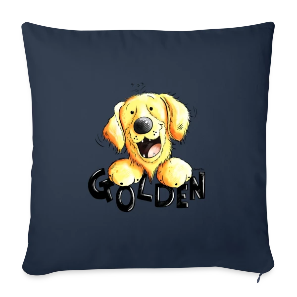 Golden Retriever Amusant - Mon Compagnon Fidèle sur Housse de coussin décorative 45 x 45 cm