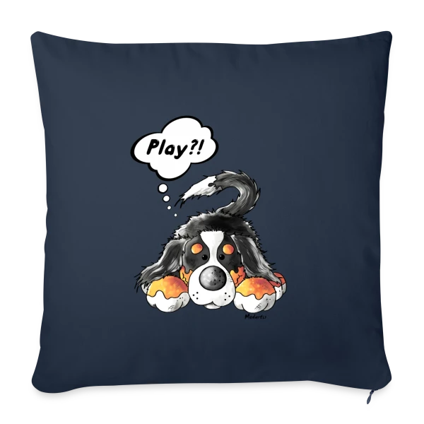 Chien de Montagne Bernois Joueur sur Housse de coussin décorative 45 x 45 cm