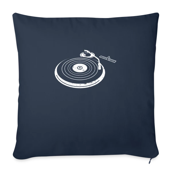 Platine Vinyle DJ Rétro sur Housse de coussin décorative 45 x 45 cm