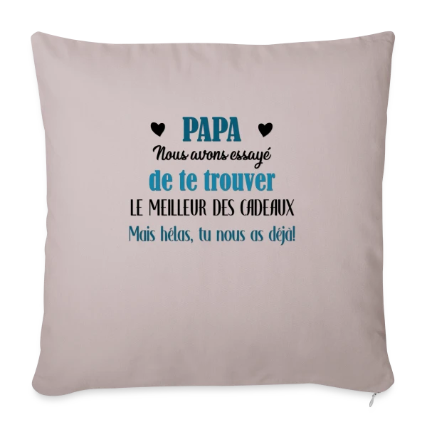 Papa, le Meilleur des Cadeaux (avec vos prénoms) sur Housse de coussin décorative 45 x 45 cm