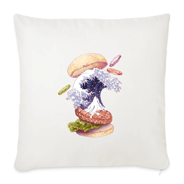 La Vague Gourmande de Kanagawa sur Housse de coussin décorative 45 x 45 cm