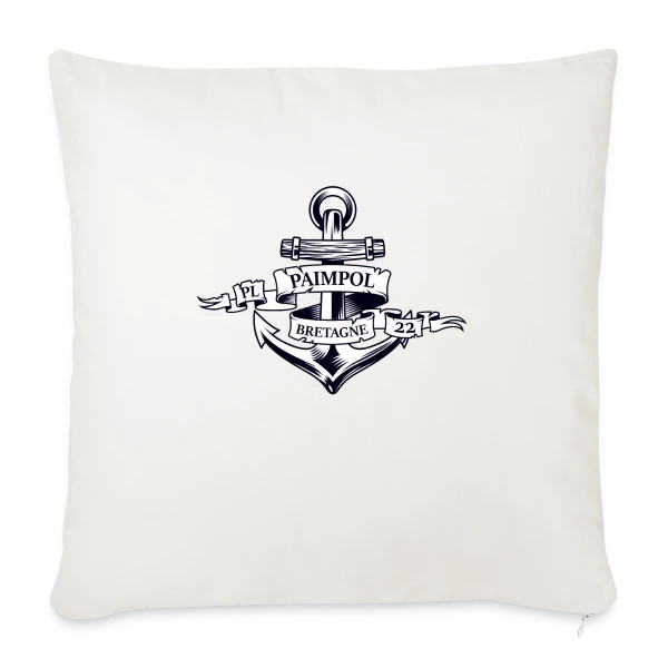 Paimpol PL 22 Bretagne | T-Shirt Marin Authentique sur Housse de coussin décorative 45 x 45 cm