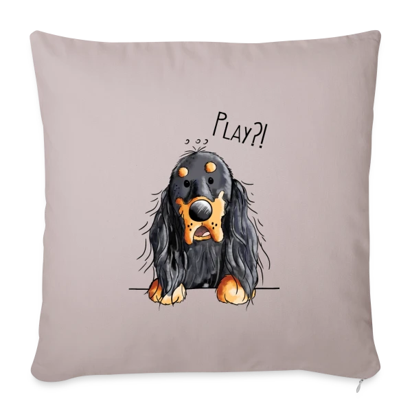 Gordon Setter Rigolo Style BD sur Housse de coussin décorative 45 x 45 cm