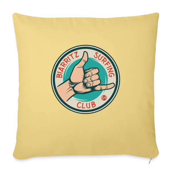 Biarritz Surfing Club | T-Shirt Onde & Style Basque sur Housse de coussin décorative 45 x 45 cm