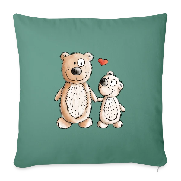 Amour Oursons Câlins sur Housse de coussin décorative 45 x 45 cm
