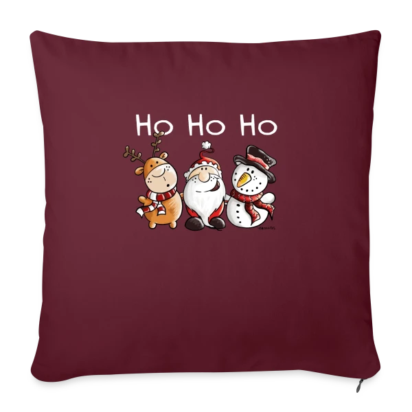 Ho Ho Ho Père Noël et ses Amis - Fête de Noël sur Housse de coussin décorative 45 x 45 cm