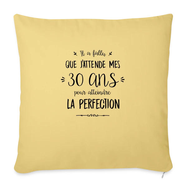 30 Ans : La Perfection Atteinte ! sur Housse de coussin décorative 45 x 45 cm