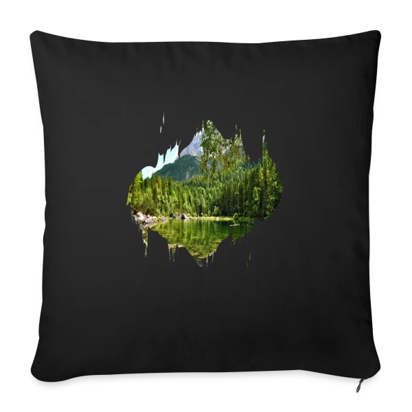 Paysage Naturel Abstrait Effet Splash sur Housse de coussin décorative 45 x 45 cm