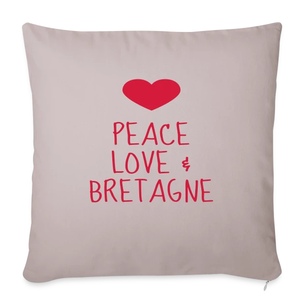 Peace Love Bretagne sur Housse de coussin décorative 45 x 45 cm