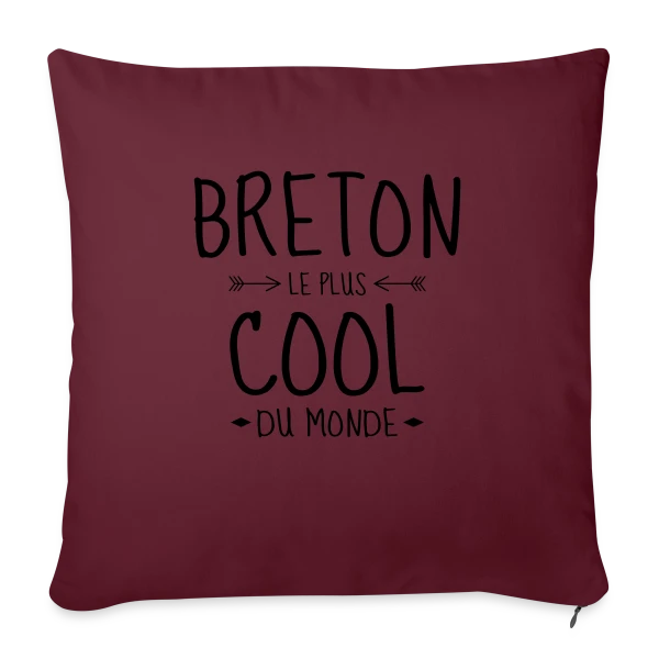 Breton le Plus Cool du Monde sur Housse de coussin décorative 45 x 45 cm