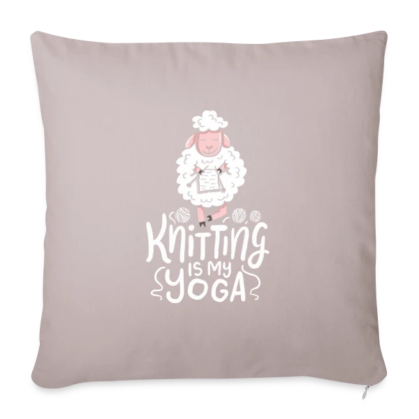 Tricot & Yoga: Knitting Is My Yoga sur Housse de coussin décorative 45 x 45 cm
