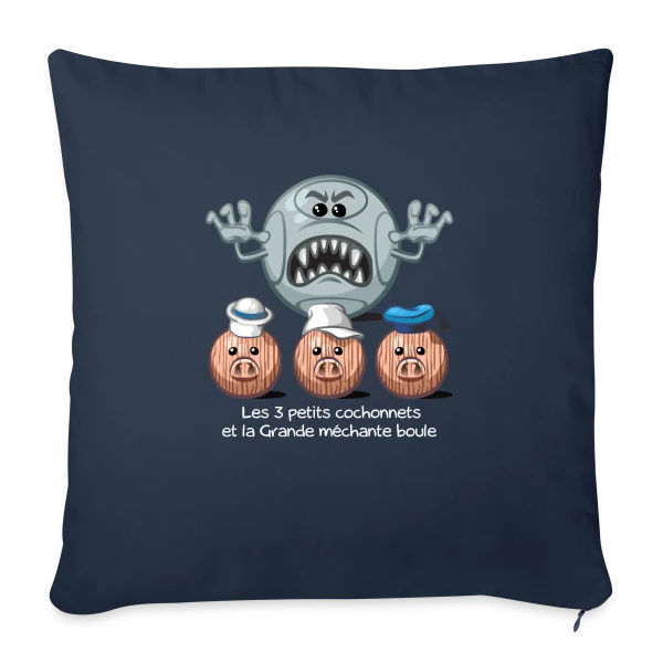 Les 3 petits cochons sur Housse de coussin décorative 45 x 45 cm