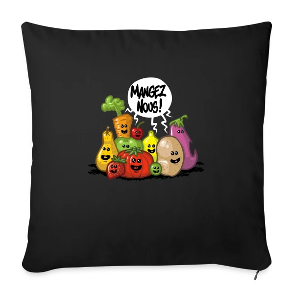 Fruits et Légumes Frais sur Housse de coussin décorative 45 x 45 cm