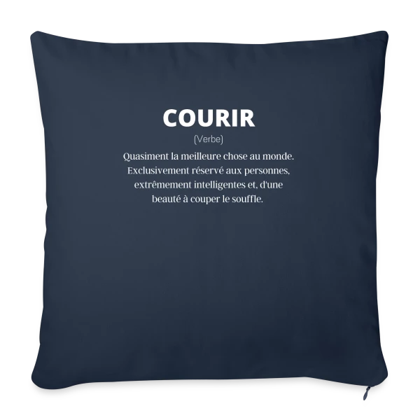 Courir Définition : Run, Running, Sport & Humour sur Housse de coussin décorative 45 x 45 cm