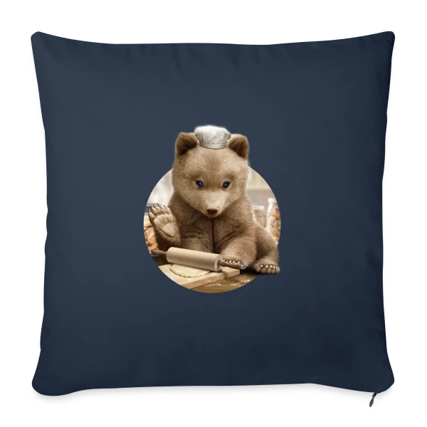 Ourson Chef sur Housse de coussin décorative 45 x 45 cm