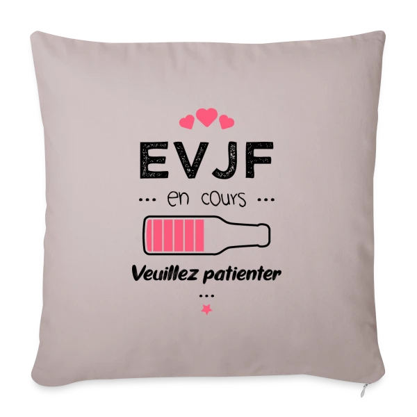 EVJF en Folie ! sur Housse de coussin décorative 45 x 45 cm