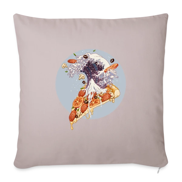 La Grande Vague de Pizza Kanagawa sur Housse de coussin décorative 45 x 45 cm