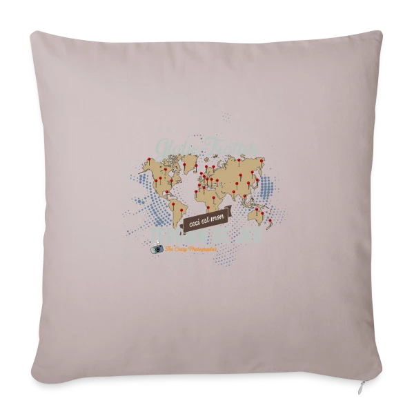 Photographe Globe-Trotter sur Housse de coussin décorative 45 x 45 cm
