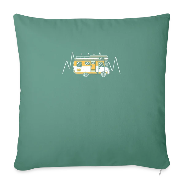Esprit Camping et Aventure sur Housse de coussin décorative 45 x 45 cm