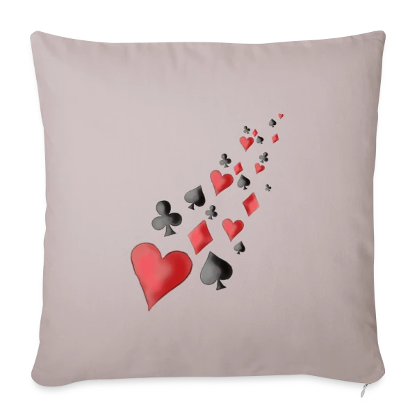 Envolée de Cartes à Jouer sur Housse de coussin décorative 45 x 45 cm