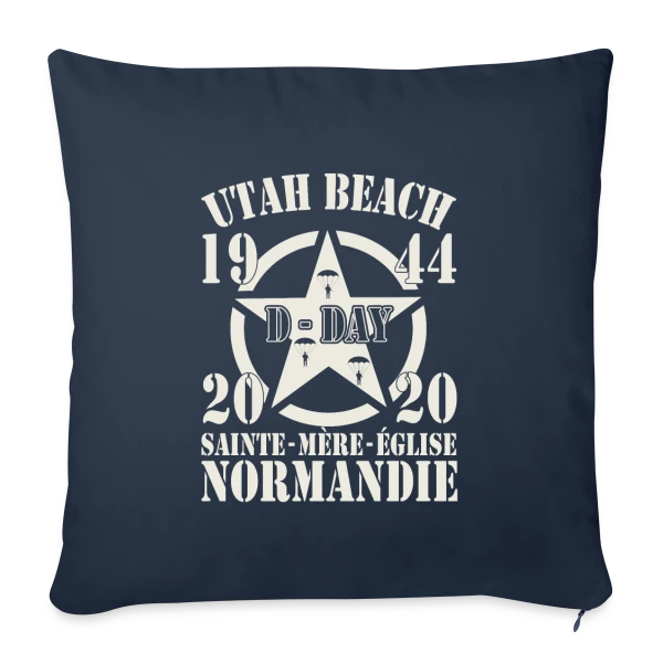 D-Day Normandie 1944 - Hommage Utah Beach sur Housse de coussin décorative 45 x 45 cm