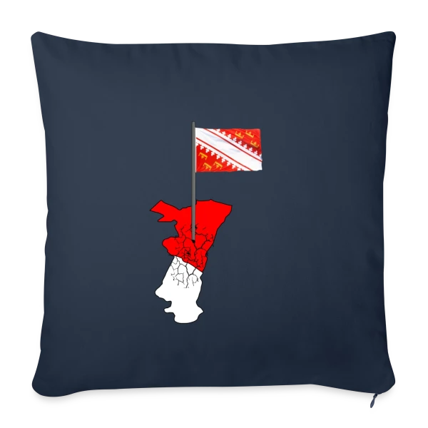 Drapeau Alsace Emblème Régional sur Housse de coussin décorative 45 x 45 cm