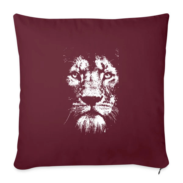 Lyon Écriture Élégante Blanche sur Housse de coussin décorative 45 x 45 cm
