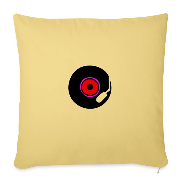 Disque Vinyle Old School 80s sur Housse de coussin décorative 45 x 45 cm
