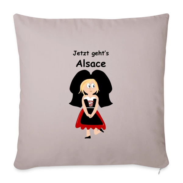 Alsacienne Traditionnelle Joyeuse sur Housse de coussin décorative 45 x 45 cm