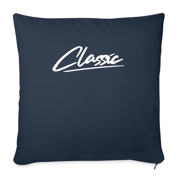 Inscription Classique Blanche sur Housse de coussin décorative 45 x 45 cm