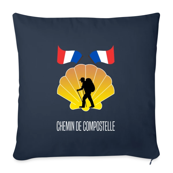 Chemin de Compostelle: La Randonnée Spirituelle du Pèlerin sur Housse de coussin décorative 45 x 45 cm