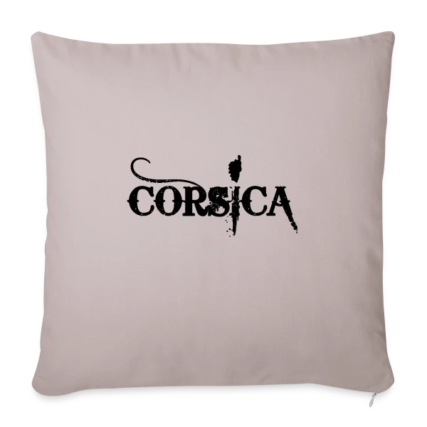 Corsica Carte Grunge sur Housse de coussin décorative 45 x 45 cm