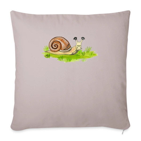 Escargot Rigolo Cils Fous sur Housse de coussin décorative 45 x 45 cm