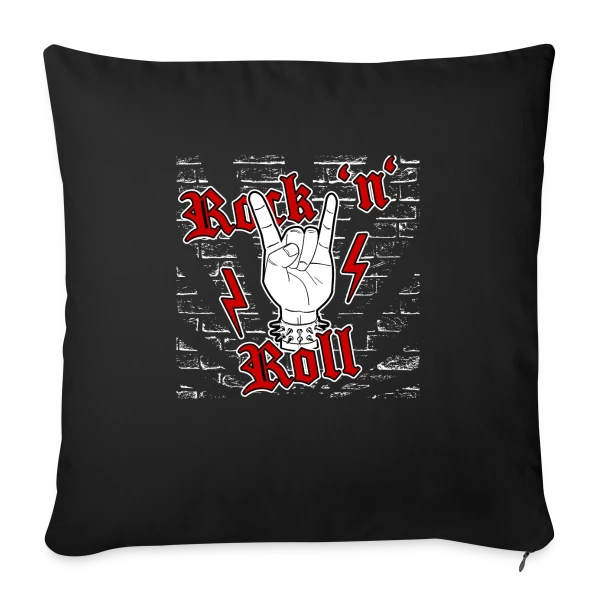 Authentique Rock 'n' Roll sur Housse de coussin décorative 45 x 45 cm