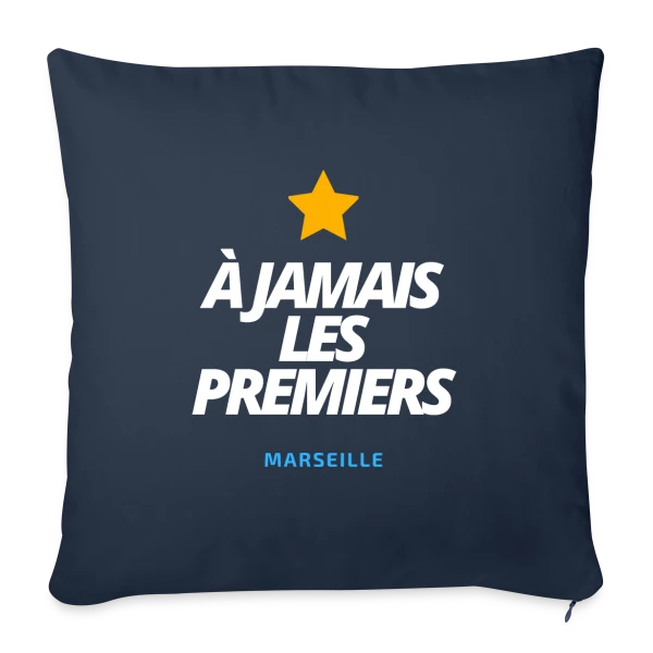 Marseille À Jamais Les Premiers (Blanc) sur Housse de coussin décorative 45 x 45 cm
