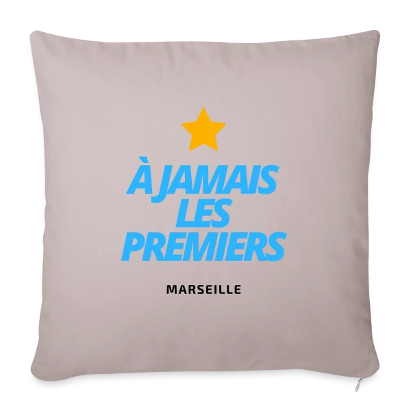 OM À Jamais Les Premiers (Bleu) sur Housse de coussin décorative 45 x 45 cm