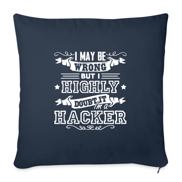 Je Suis un Hacker sur Housse de coussin décorative 45 x 45 cm