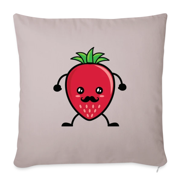 Fraise Kawaii Adorable et Tendance sur Housse de coussin décorative 45 x 45 cm