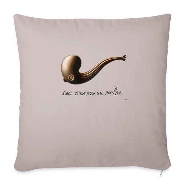 Ceci n'est pas un Poulpe sur Housse de coussin décorative 45 x 45 cm