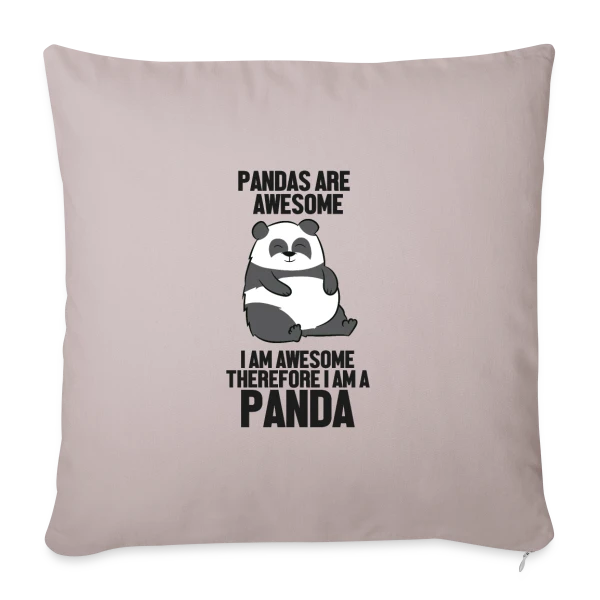 Panda Adorable Génial sur Housse de coussin décorative 45 x 45 cm