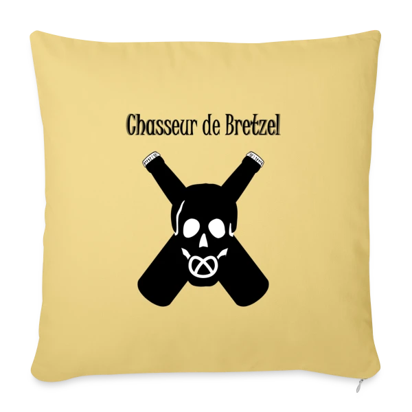 Chasseur de Bretzel Alsacien sur Housse de coussin décorative 45 x 45 cm