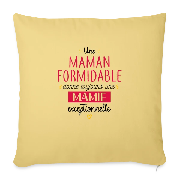 Mamie Exceptionnelle sur Housse de coussin décorative 45 x 45 cm