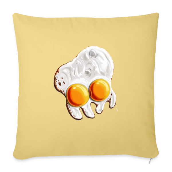 Poulpoplat : L'Œuf Poulpe Insolite sur Housse de coussin décorative 45 x 45 cm