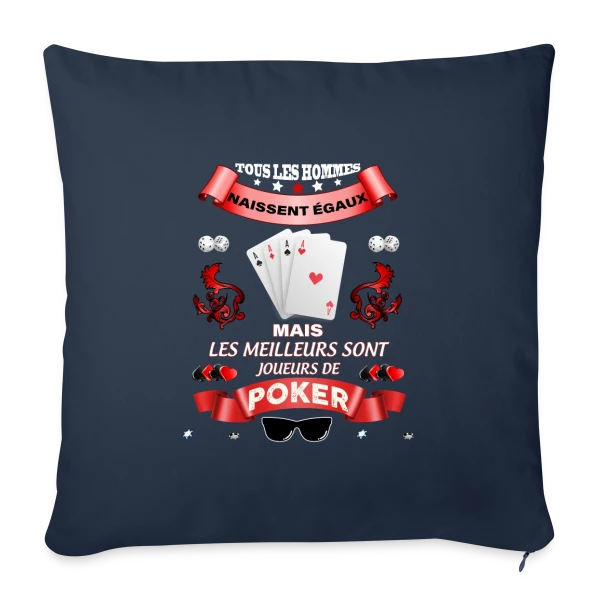 Le Meilleur Joueur de Poker sur Housse de coussin décorative 45 x 45 cm