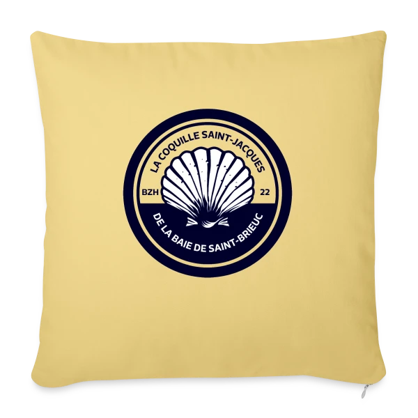 Coquille Saint-Jacques Baie de Saint-Brieuc sur Housse de coussin décorative 45 x 45 cm