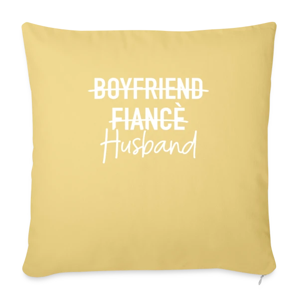 Ami, Fiancé, Époux : Mariage sur Housse de coussin décorative 45 x 45 cm